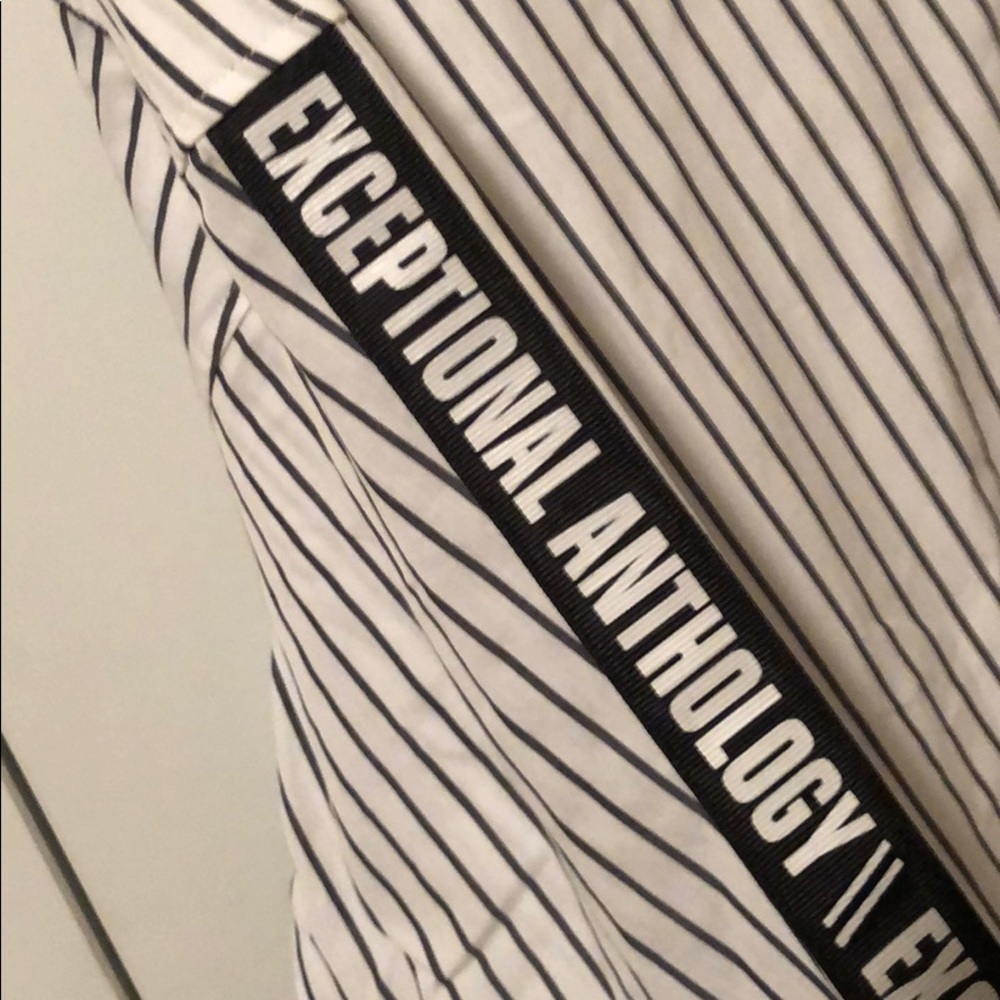 White with black stripes dress shirt - Picture 3 of 3